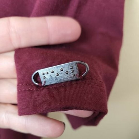 TWO BLIND BROTHERS Men's Short Sleeves Polo Shirt Size L Burgundy. - Picture 3 of 10